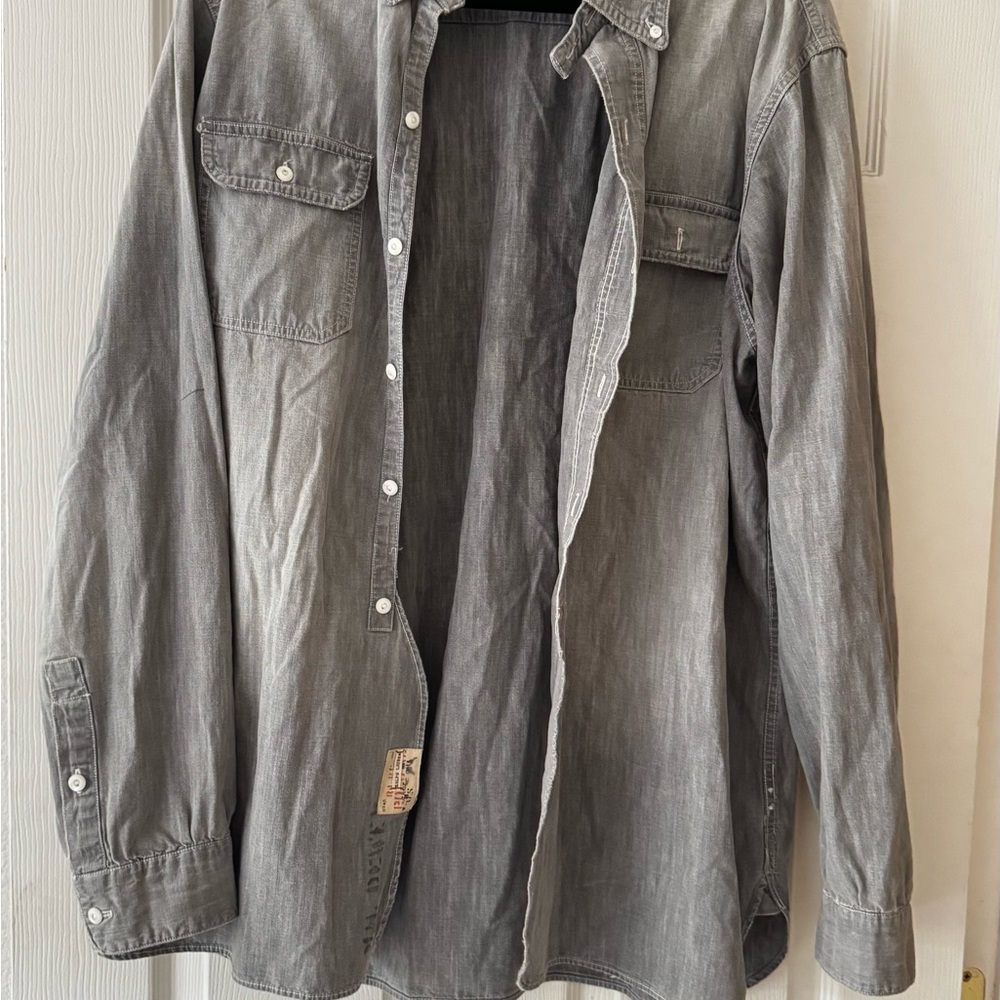 Men's Ralph Lauren Light Gray Casual Shirt